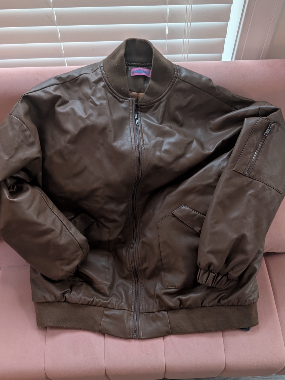 Edikted Dark Brown Bomber Jacket